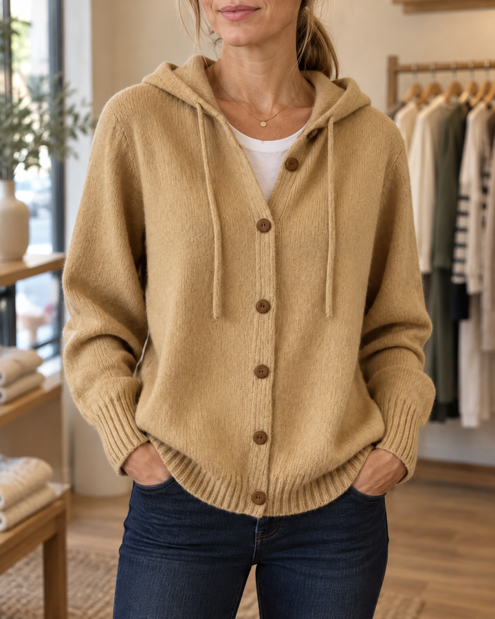 Hooded Knit Cardigan