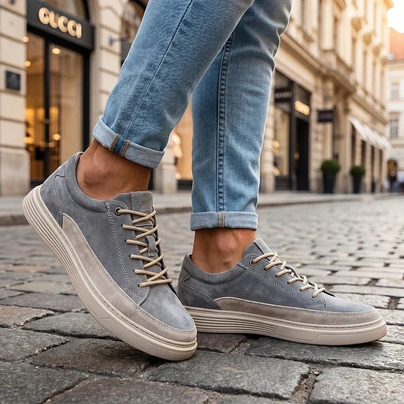 Suede Cushioned Casual Sneakers