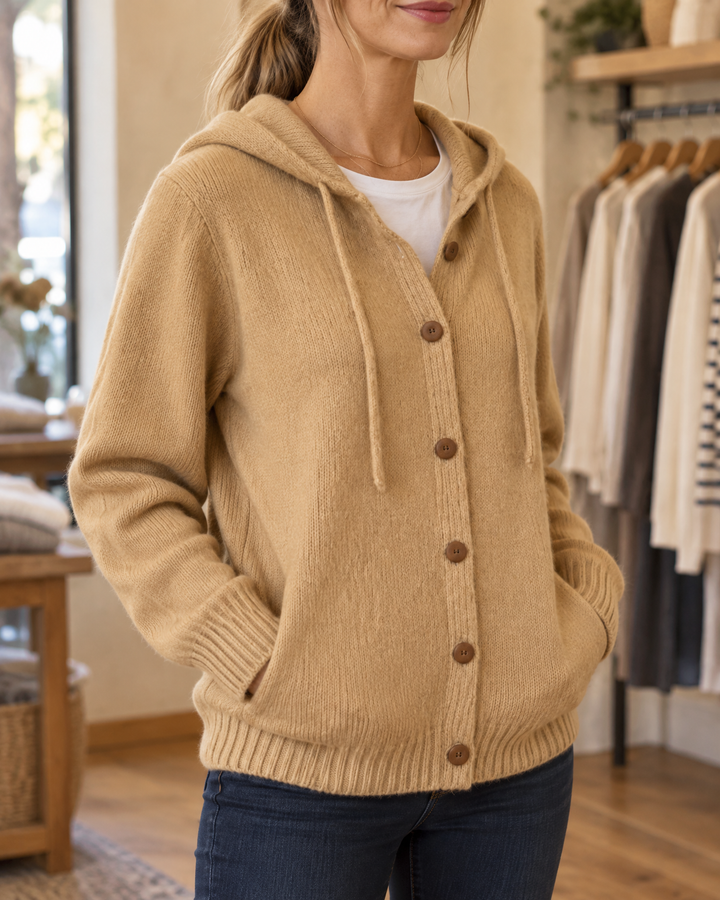Hooded Knit Cardigan