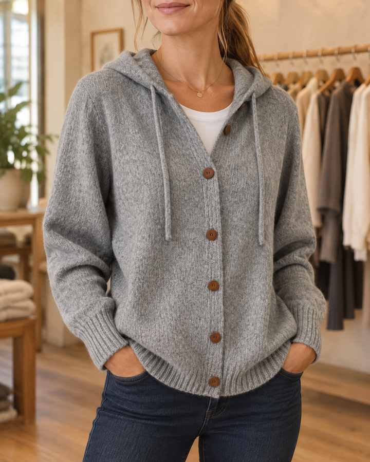 Hooded Knit Cardigan