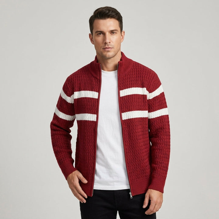 Textured Cable Knit Cardigan