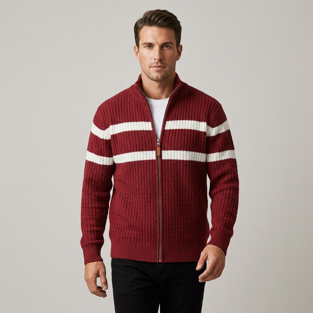 Textured Cable Knit Cardigan