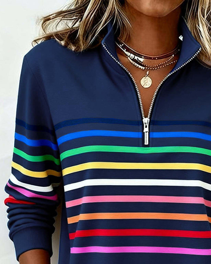 Casual Sweater with Colorful Comfort