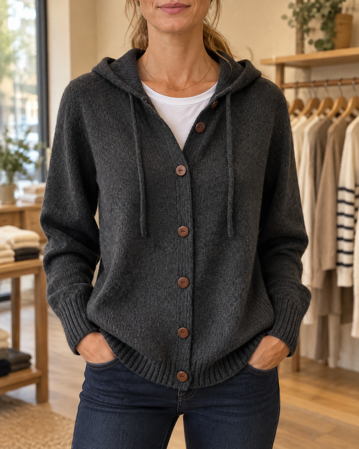Hooded Knit Cardigan
