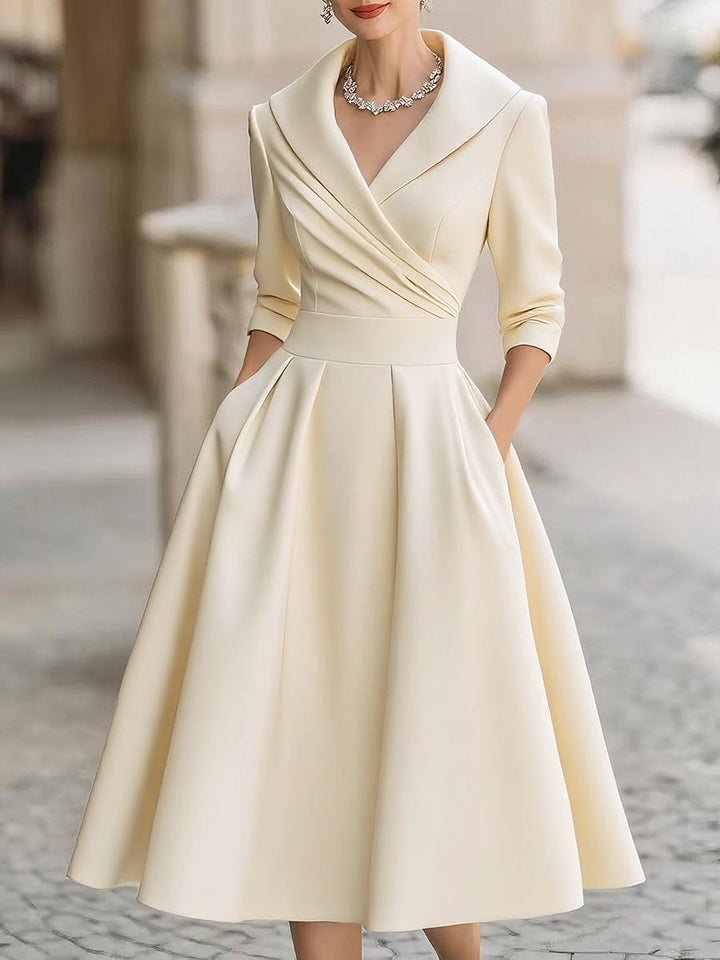 Midi Dress in Satin