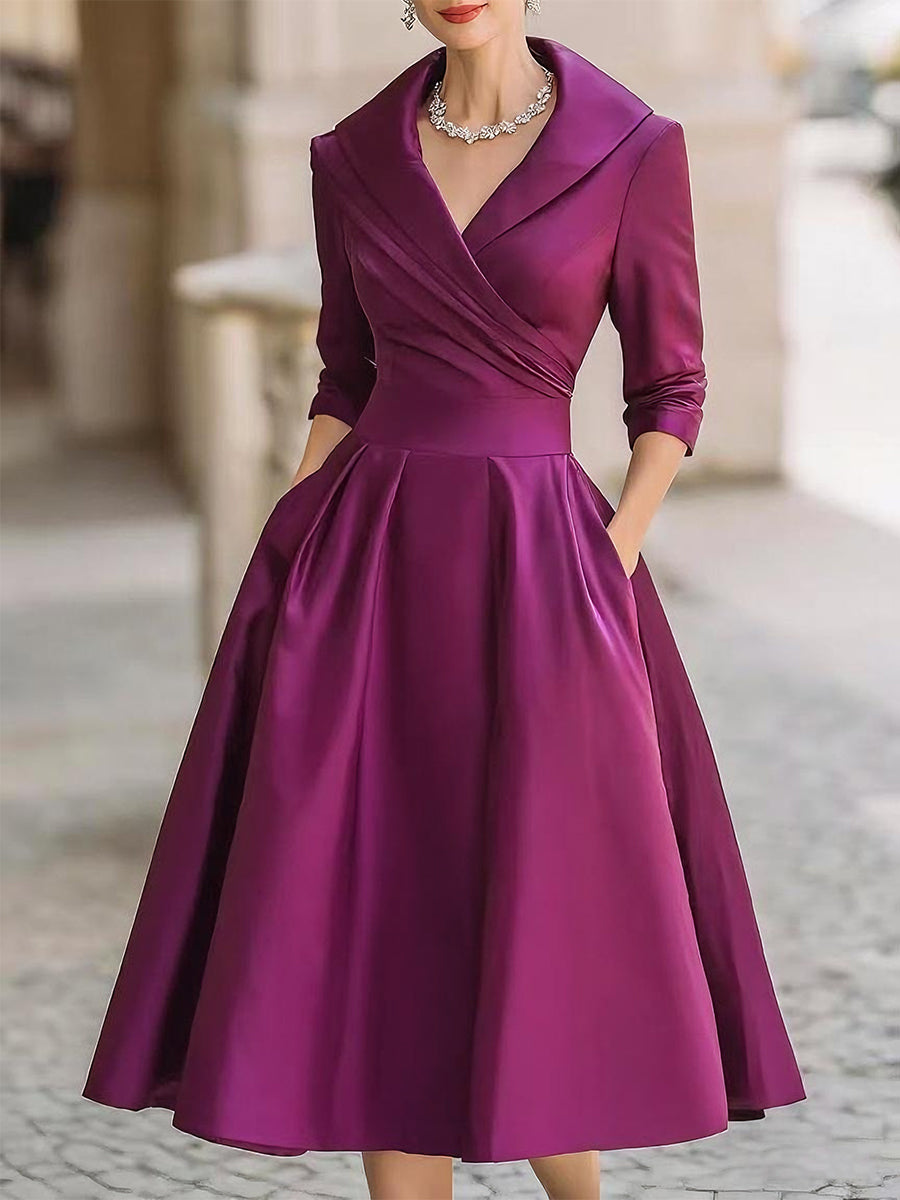 Midi Dress in Satin