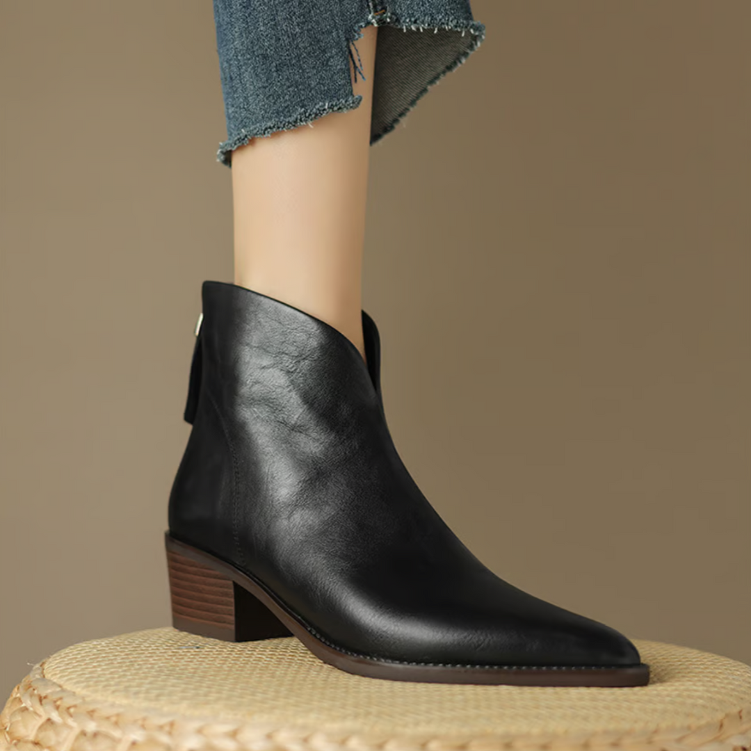 Low Heel Luxury Ankle Boots