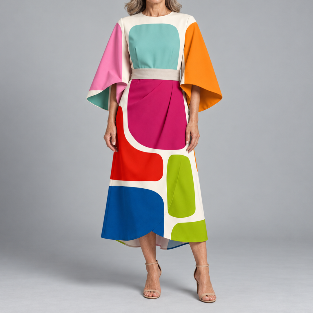Statement Print Midi Dress
