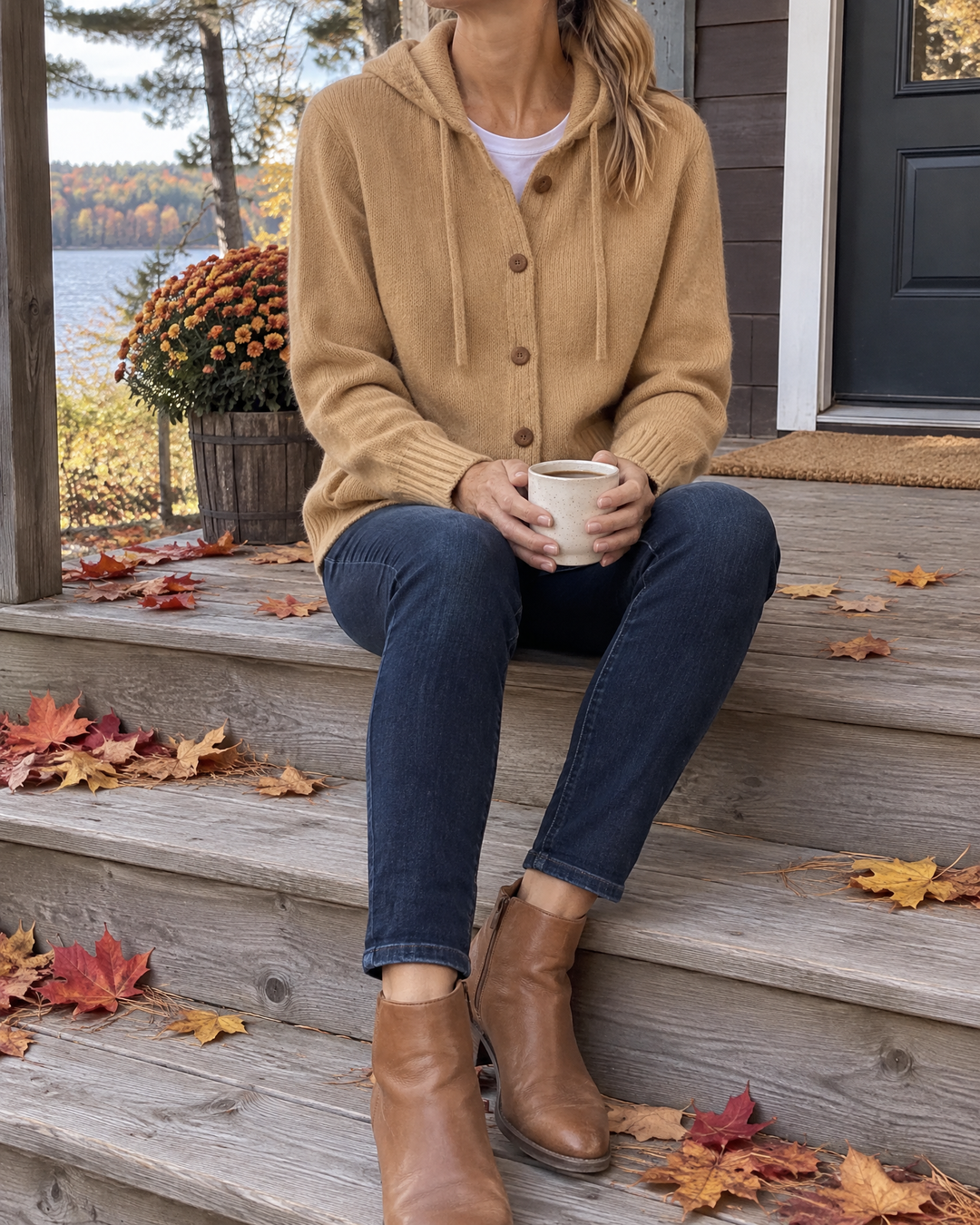 Hooded Knit Cardigan