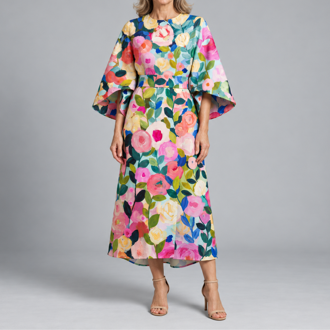 Statement Print Midi Dress