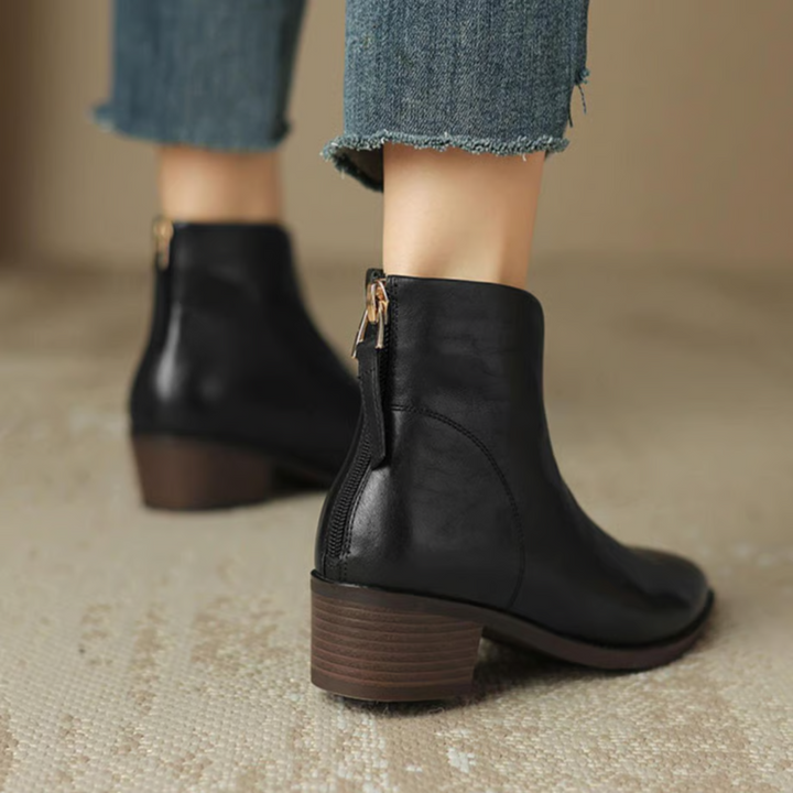Low Heel Luxury Ankle Boots