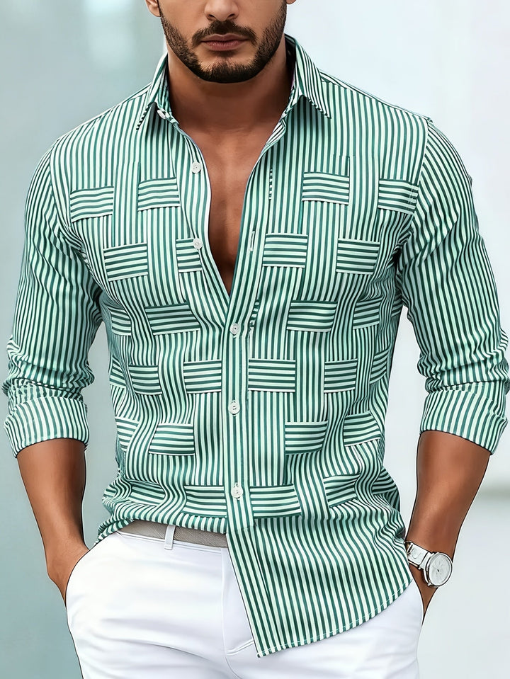 Vintage Striped Long Sleeve Shirt