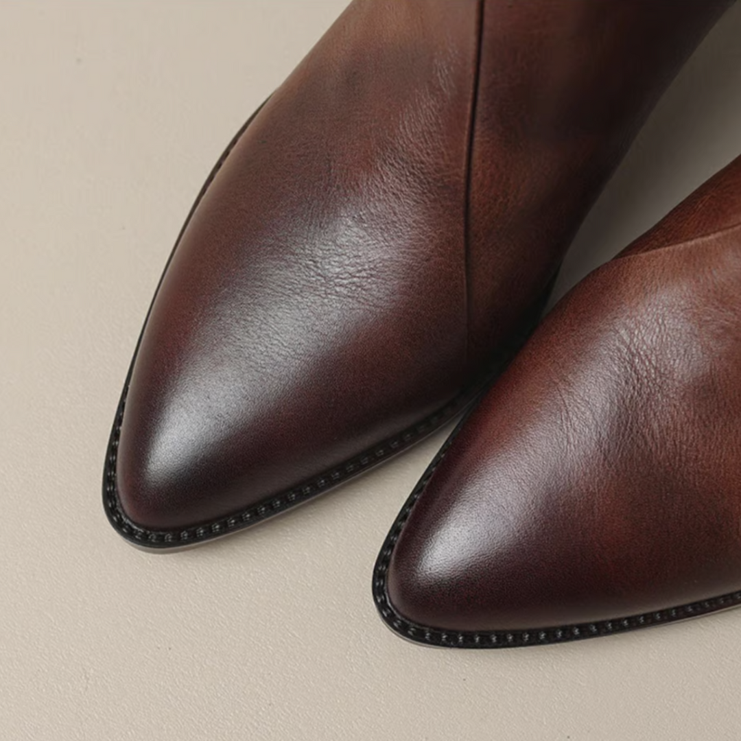 Low Heel Luxury Ankle Boots