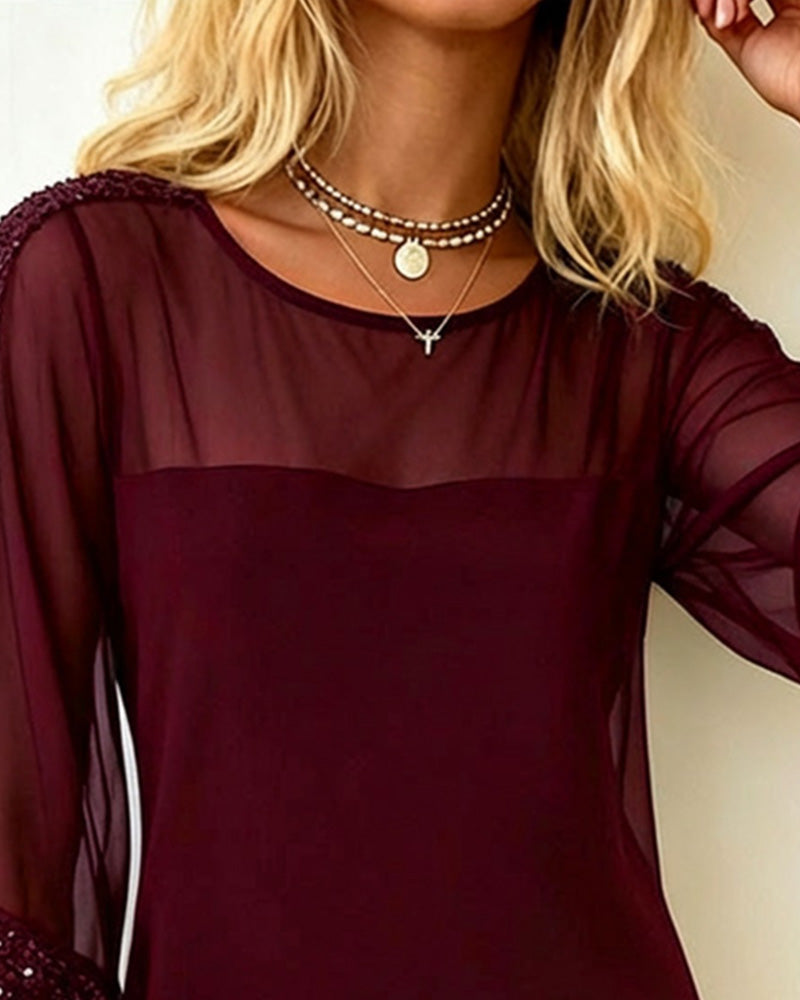 Sparkling Sequin Mesh Dress