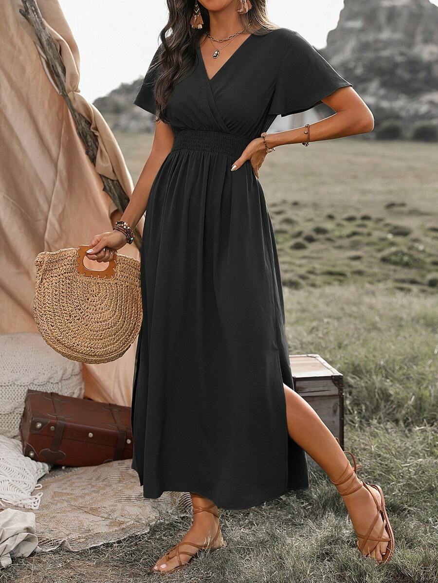 Elegant Maxi Slit Dress
