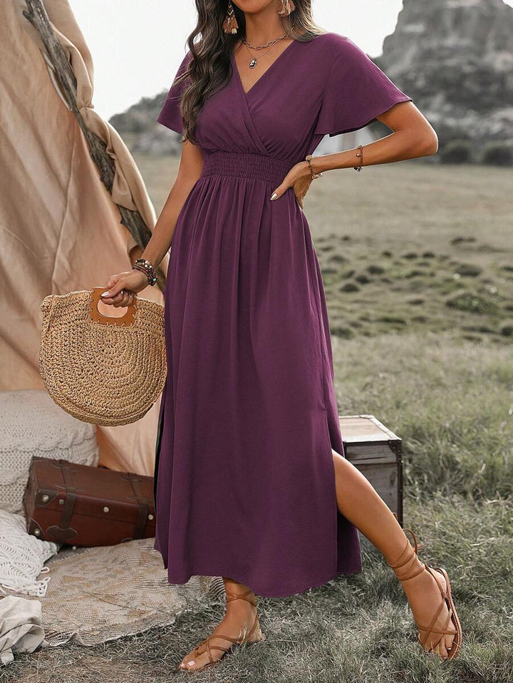 Elegant Maxi Slit Dress