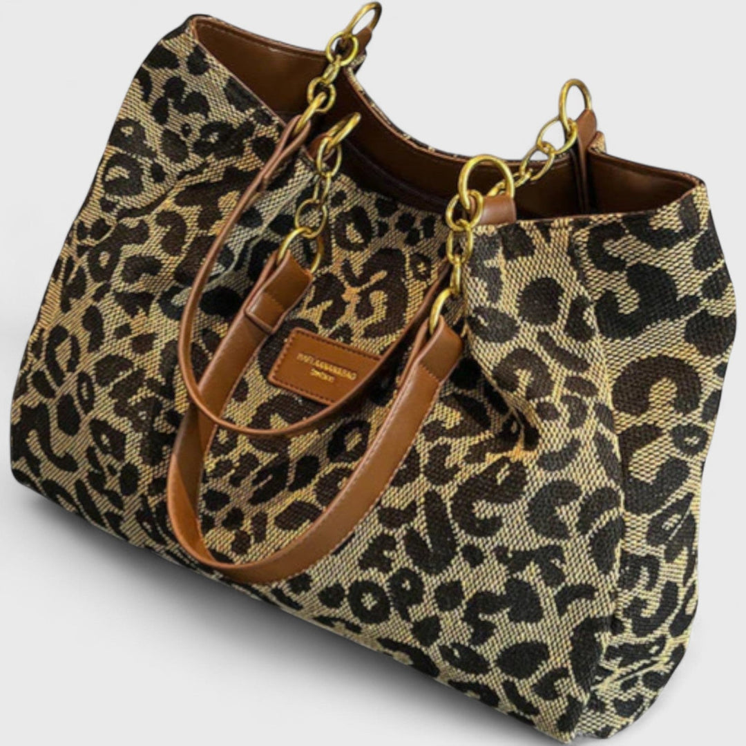 Leopard Print Canvas Tote