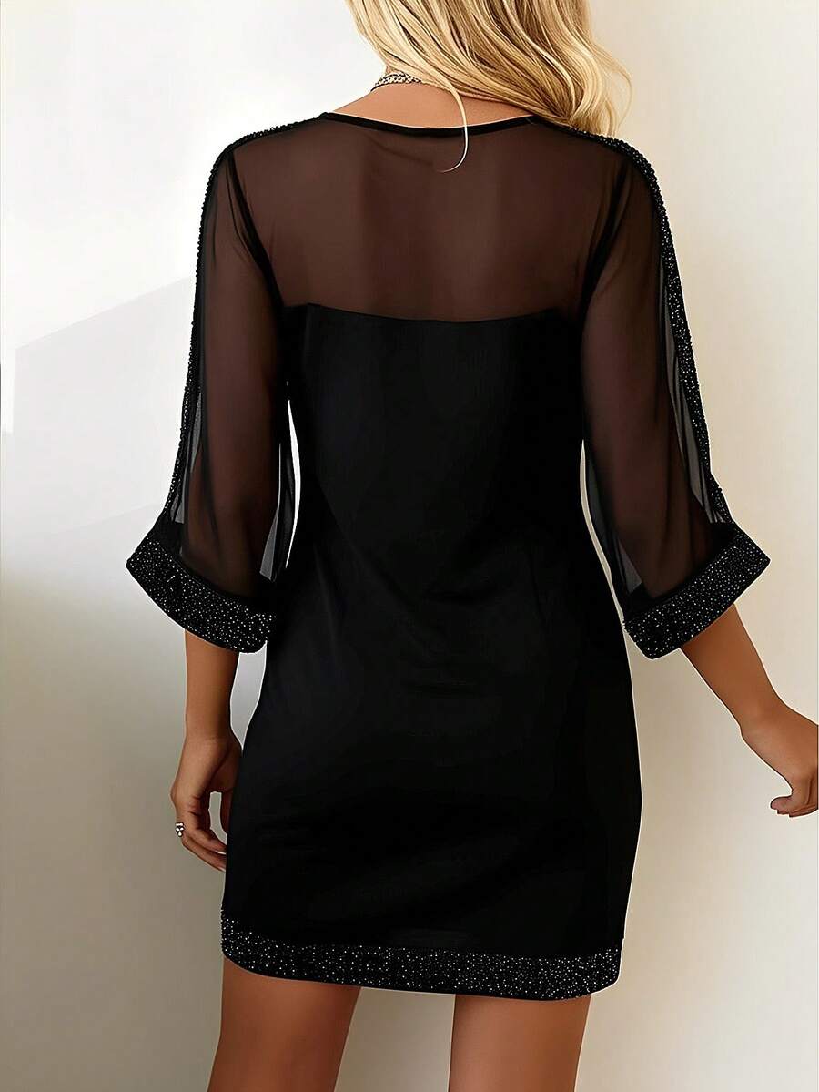 Sparkling Sequin Mesh Dress