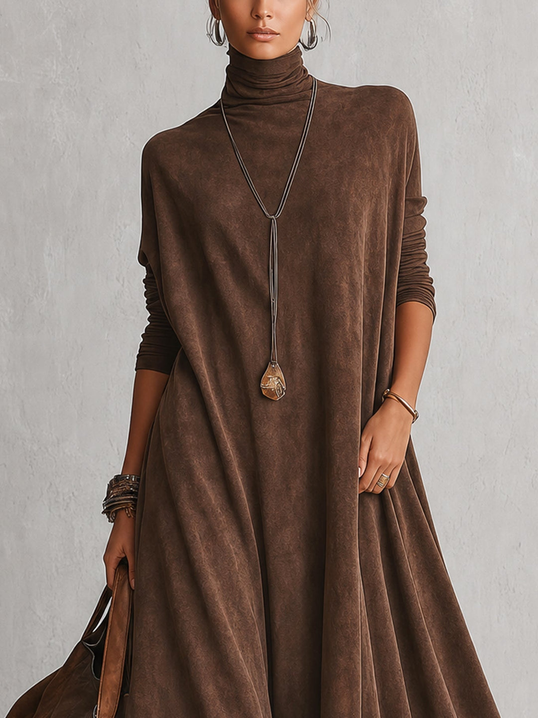Vintage Suede Maxi Dress