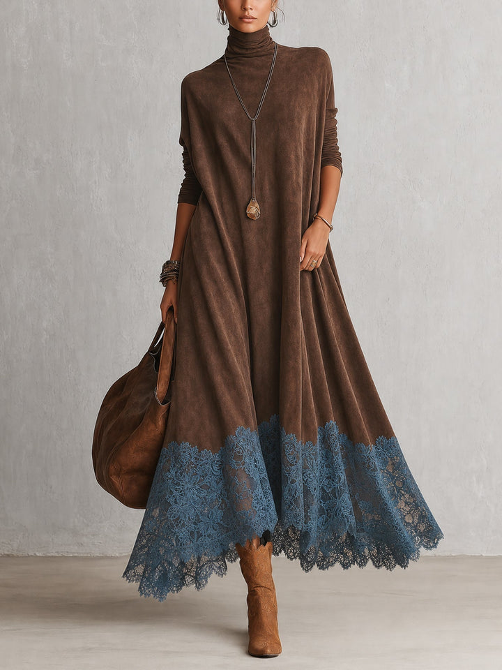 Vintage Suede Maxi Dress
