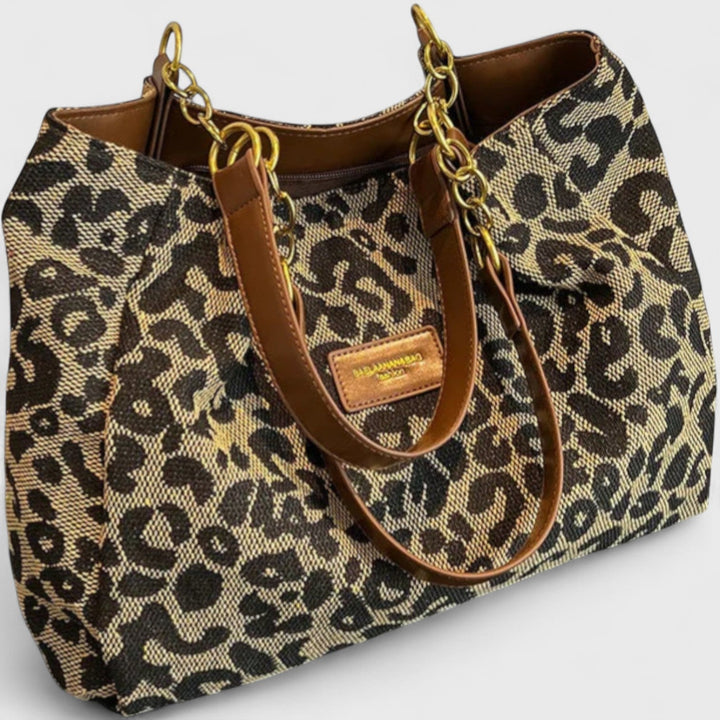 Leopard Print Canvas Tote
