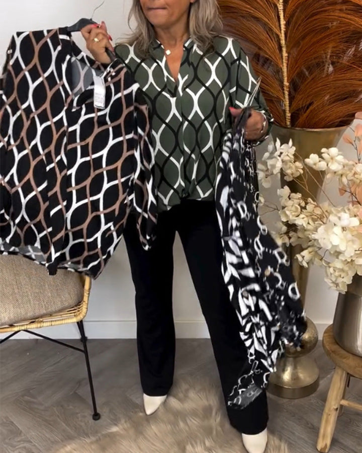 Graphic Print Blouse