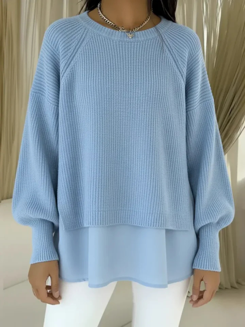 Two-Piece Effect Knit Sweater