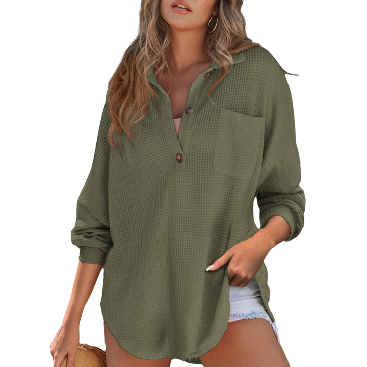 Casual Lightweight V-neck Tunic Blouse