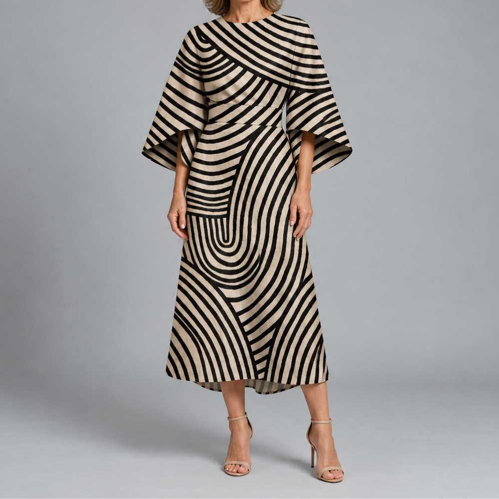 Statement Print Midi Dress