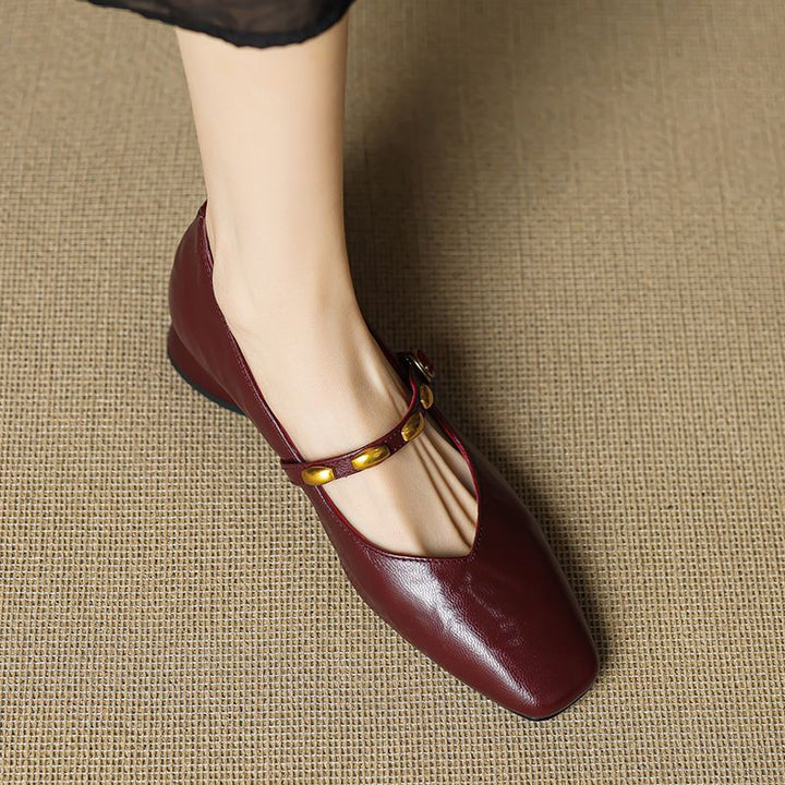 Genuine Leather Flats Aubrey