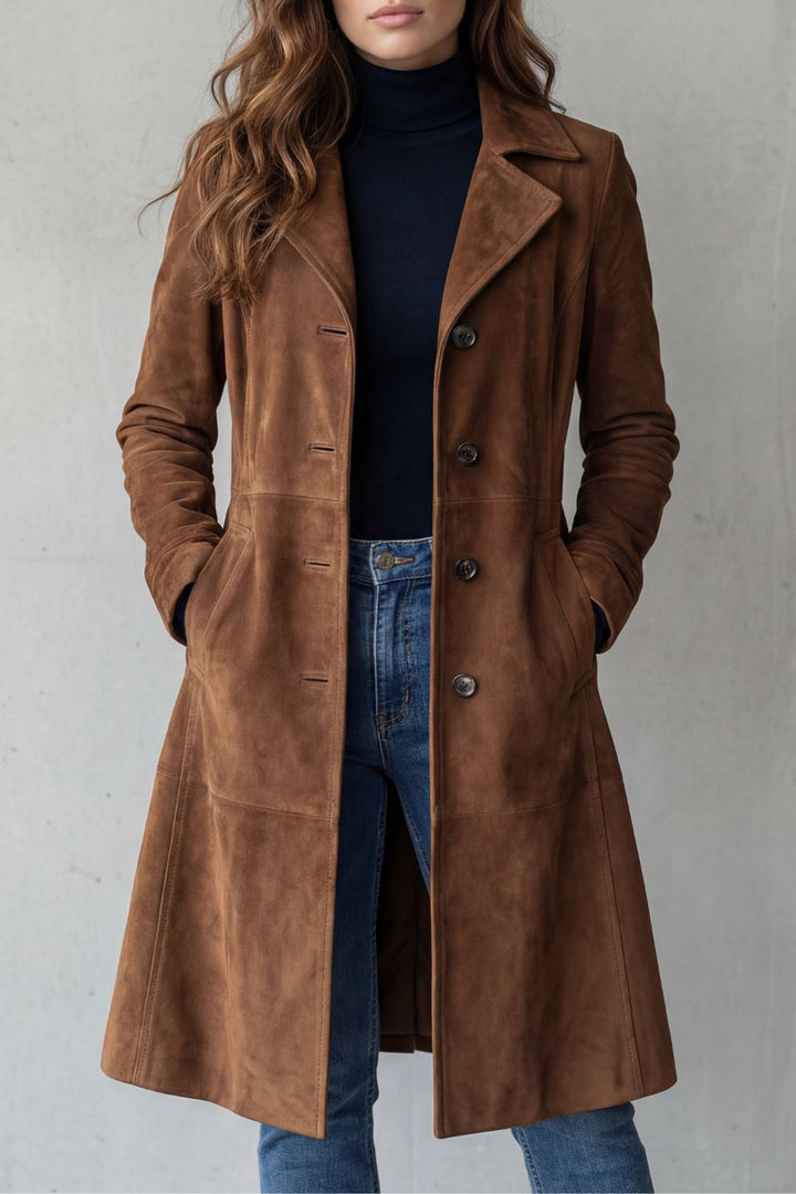 Vintage Suede Long Coat