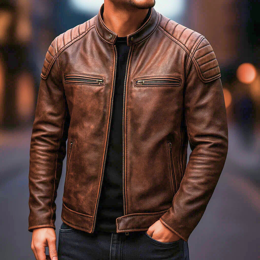 Premium Leather Moto Jacket