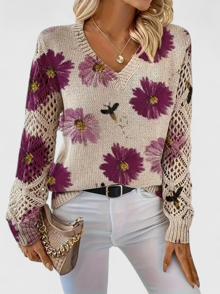 Elegant Floral Sweater