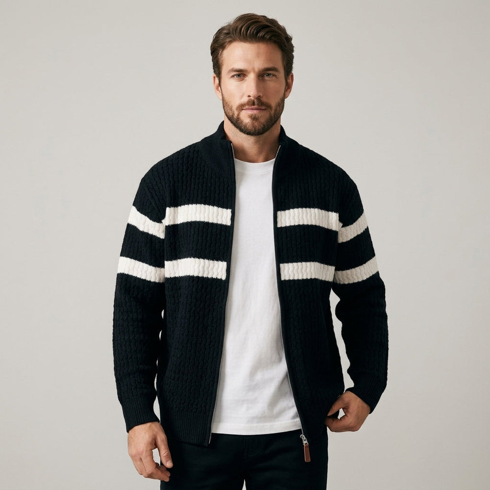 Textured Cable Knit Cardigan