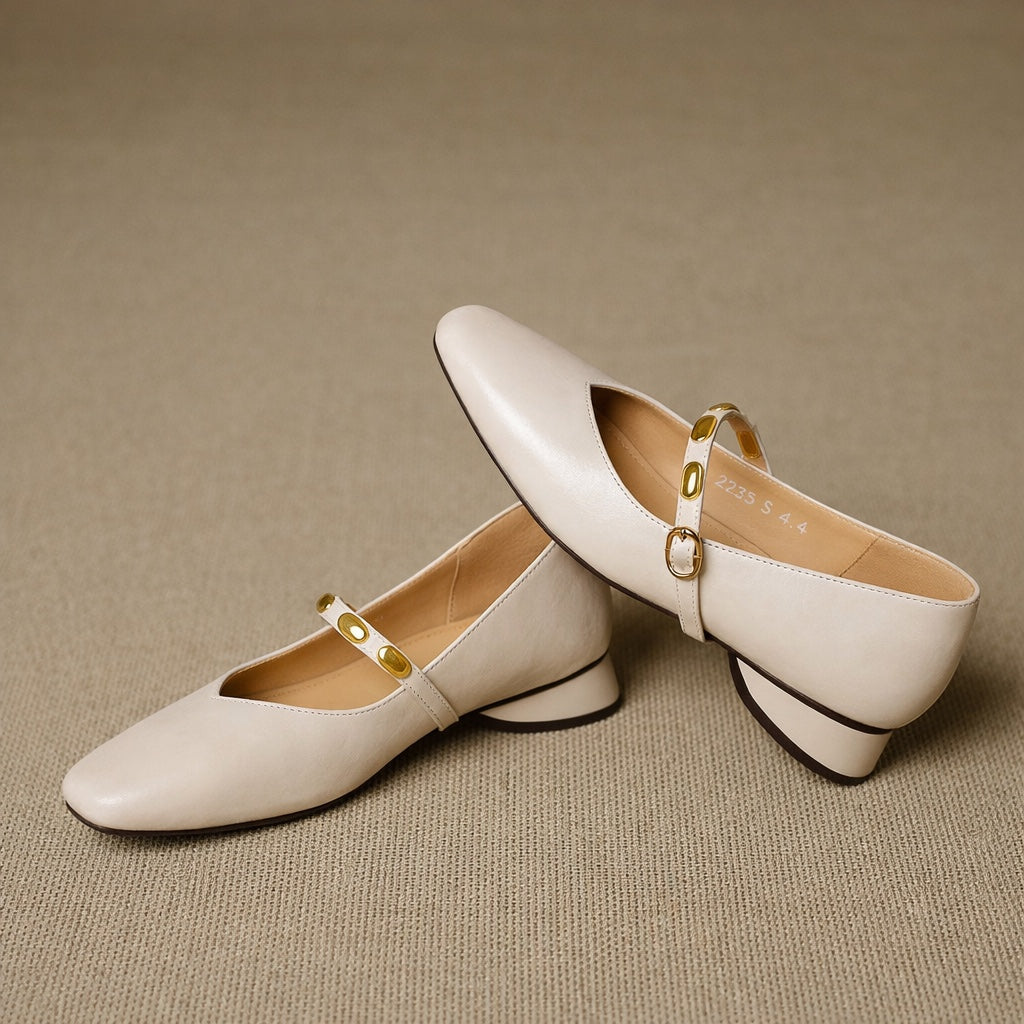 Genuine Leather Flats Aubrey