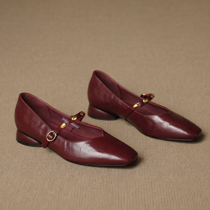 Genuine Leather Flats Aubrey