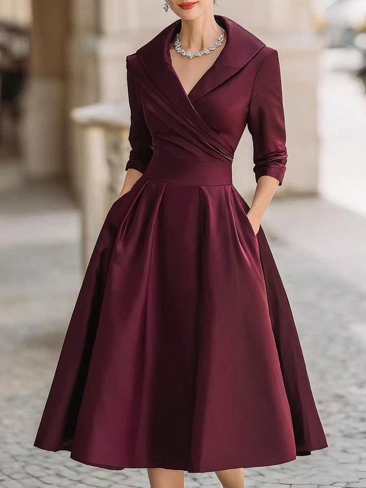 Midi Dress in Satin