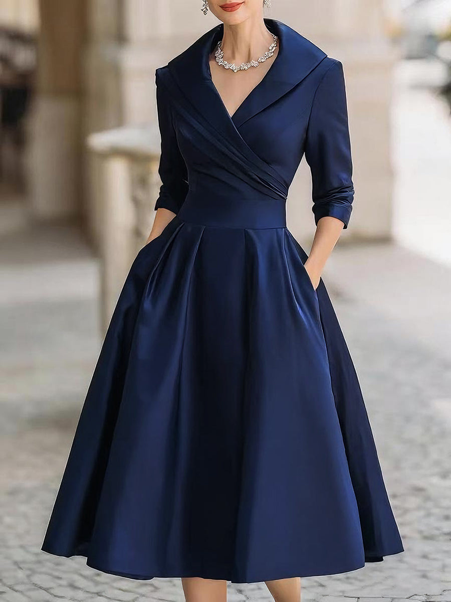 Midi Dress in Satin
