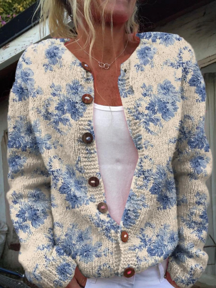 Vintage Knit Cardigan Sweater Aspen