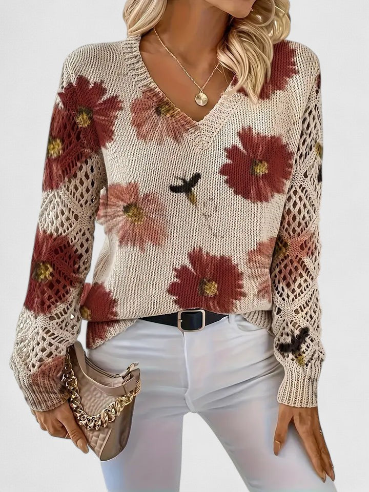 Elegant Floral Sweater