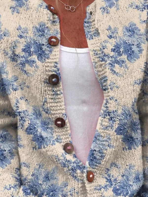 Vintage Knit Cardigan Sweater Aspen