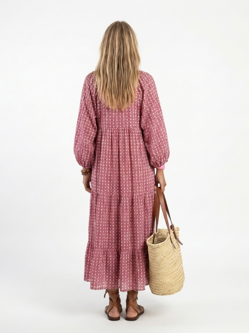 Geometric Print Midi Dress