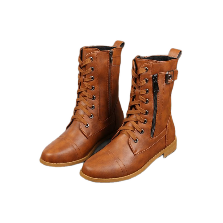 Wide-Fit Orthopedic Leather Boots