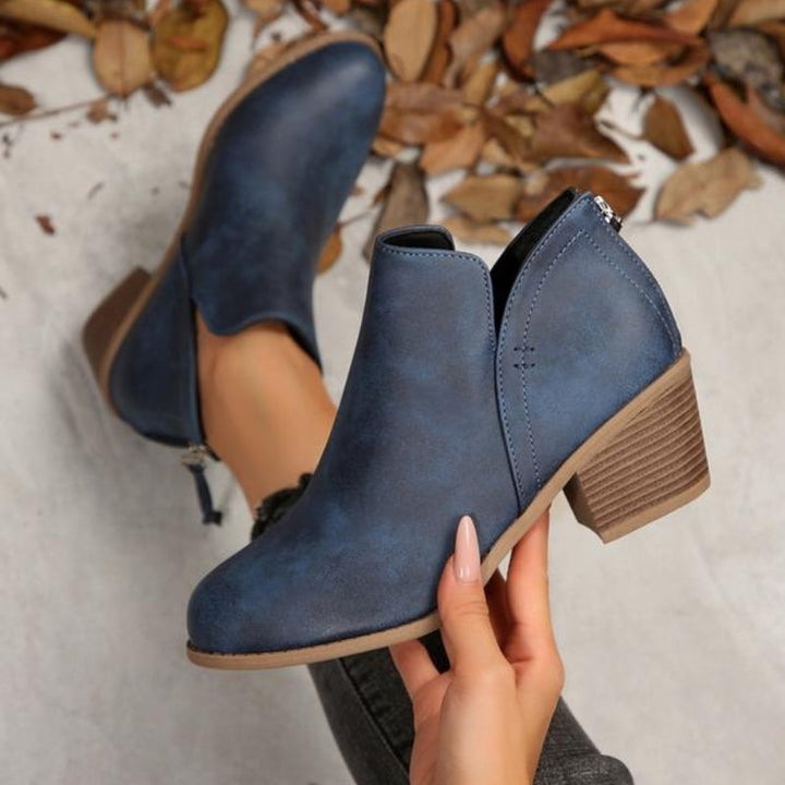 Textured Fringe Ankle Boots
