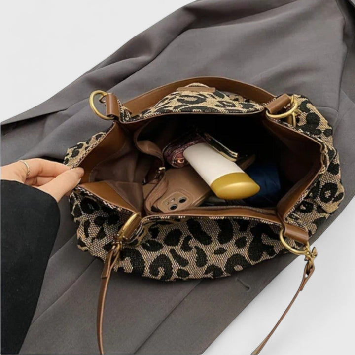 Leopard Print Canvas Tote