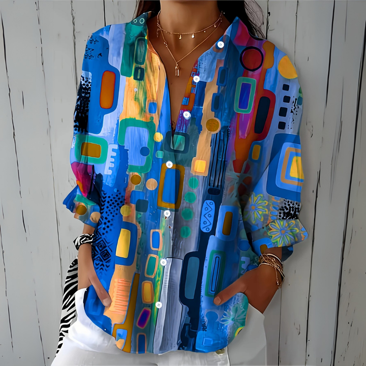 Flowing Everyday Blouse with Feminine Neckline