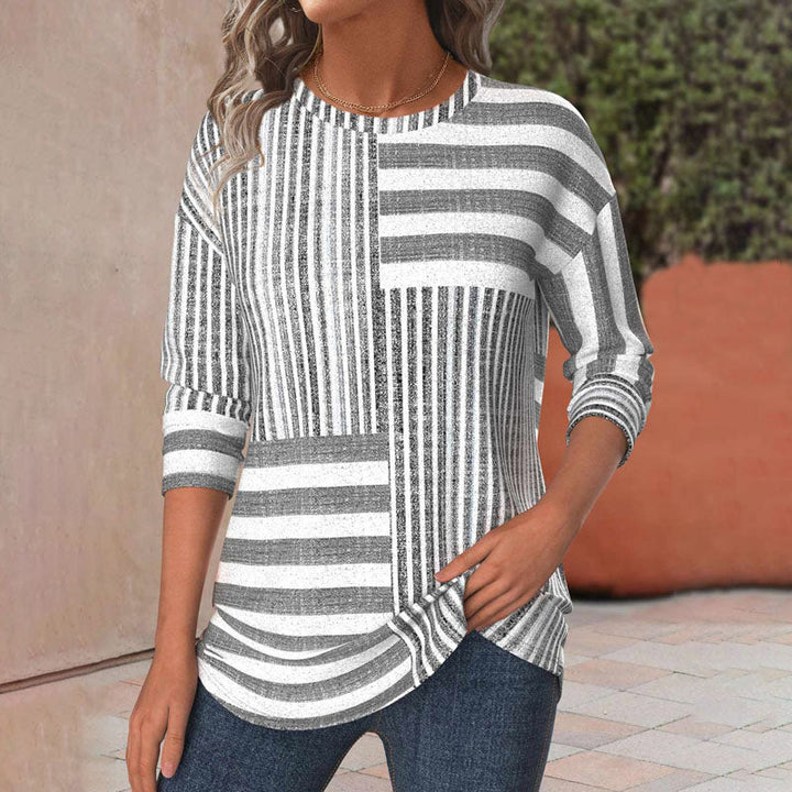 Striped Blouse in Breathable Fabric