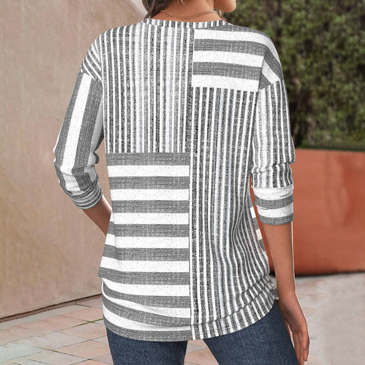 Striped Blouse in Breathable Fabric