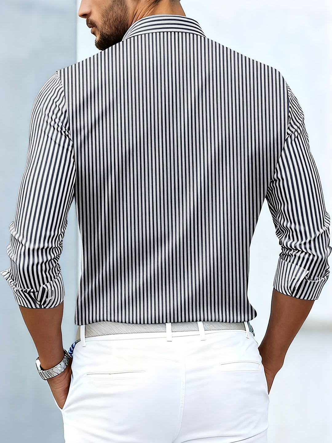 Vintage Striped Long Sleeve Shirt