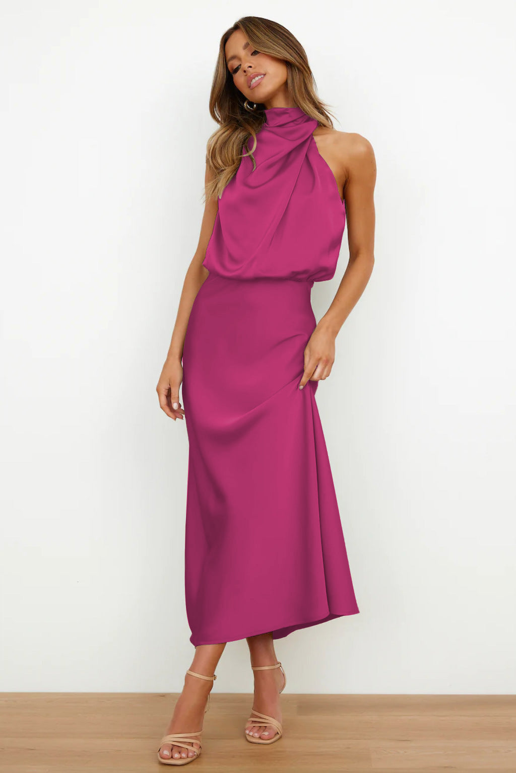 Quentin Dress Sahara Draped